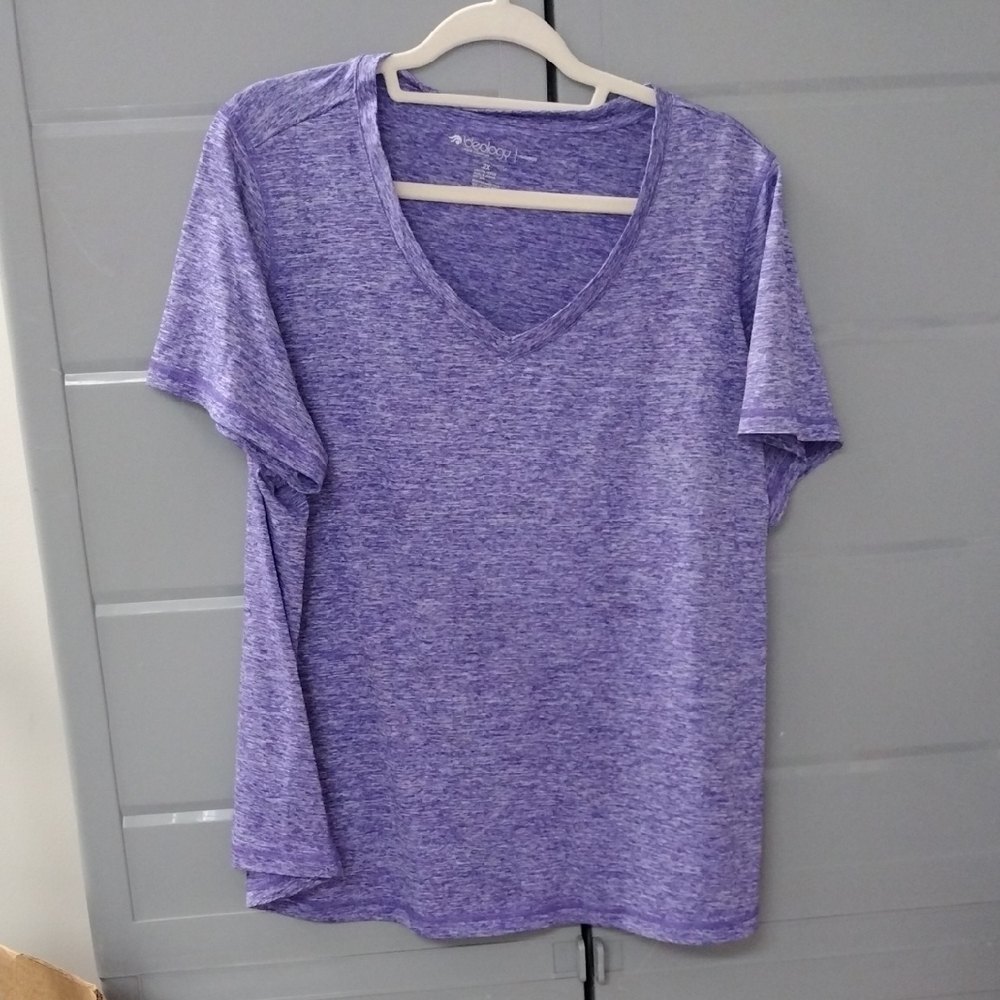 Ideology V-Neck Purple Heathered Tee